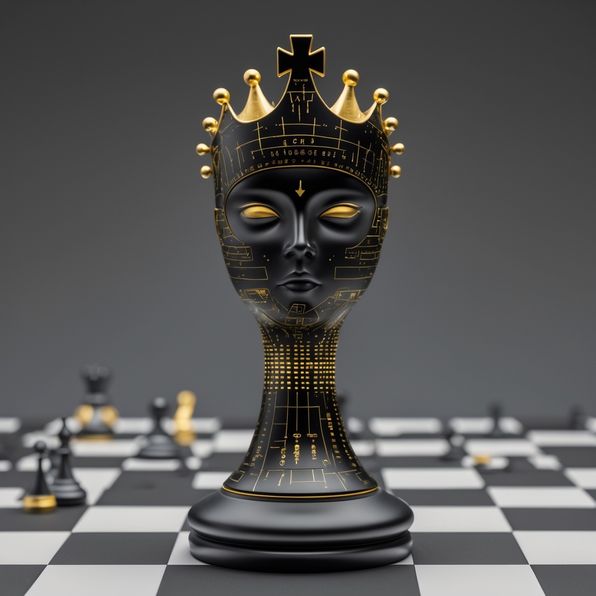 Королева Матрицы — Лицо ИИ на Шахматной Доске