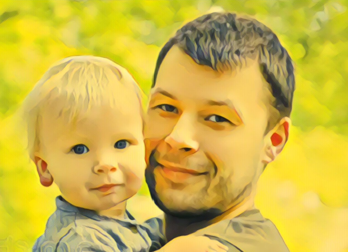 Саша с папой