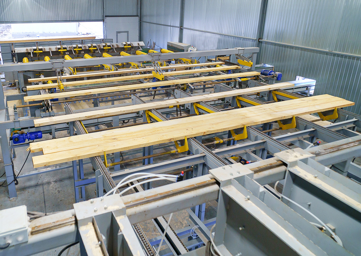 Линия перепакетировки пиломатериала в г. Сокол