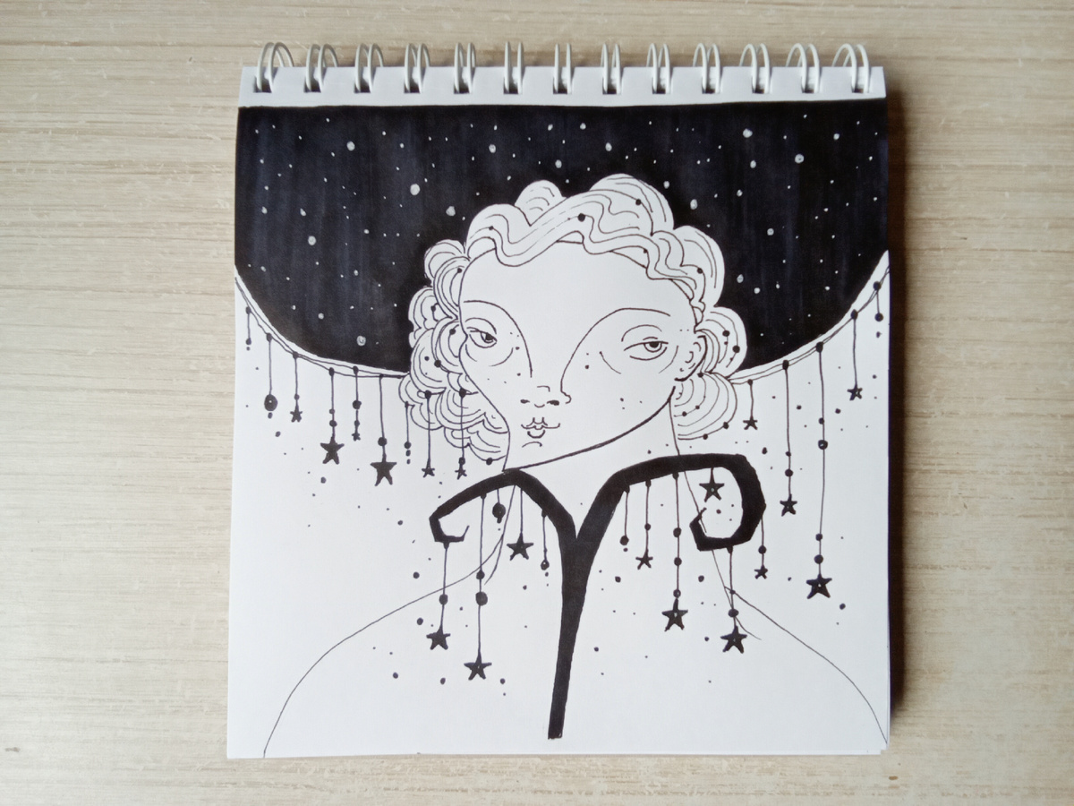 Знак зодиака Овен в моем стиле для Инктобер 52