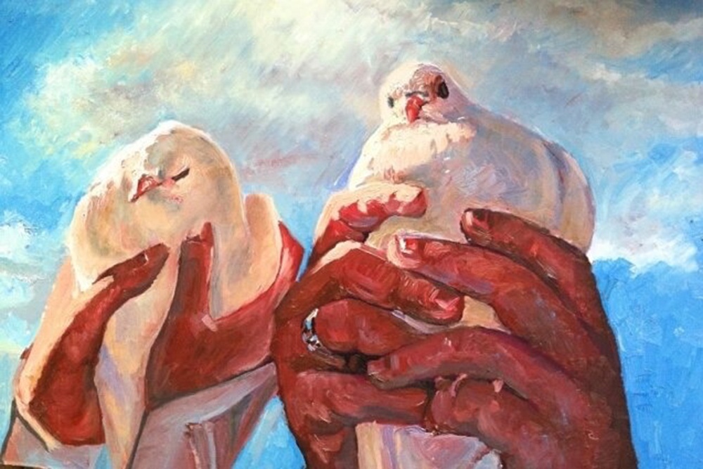    Картина Александра Похилько "Свадебные голуби". / Фото: Александр Похилько