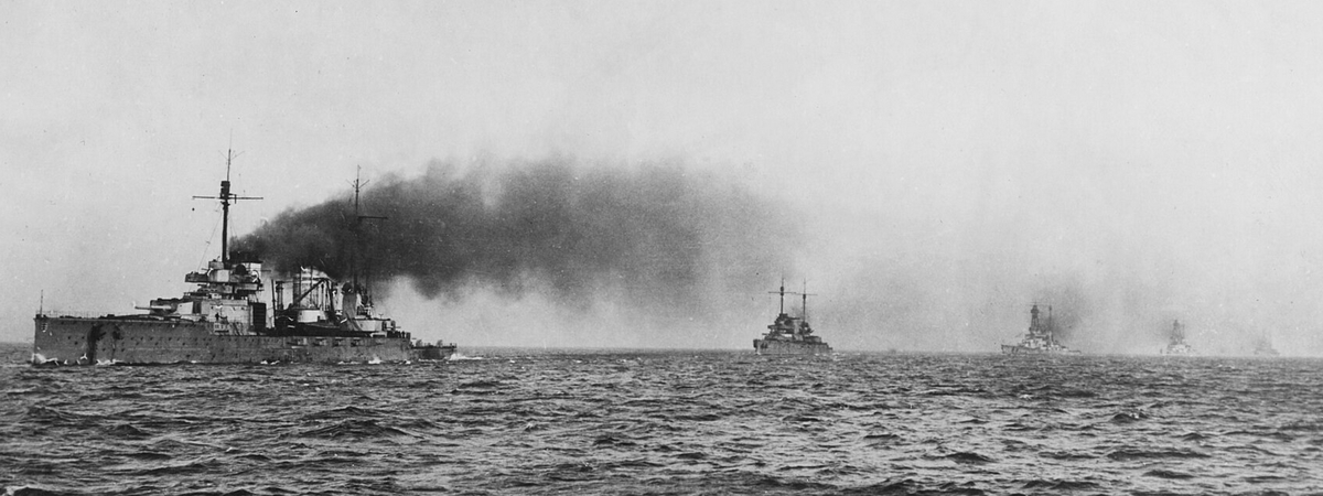 Колонная немецких линейных крейсеров