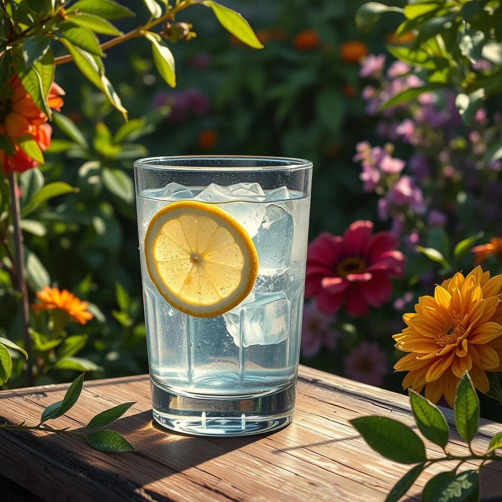 стакан воды с лимоном