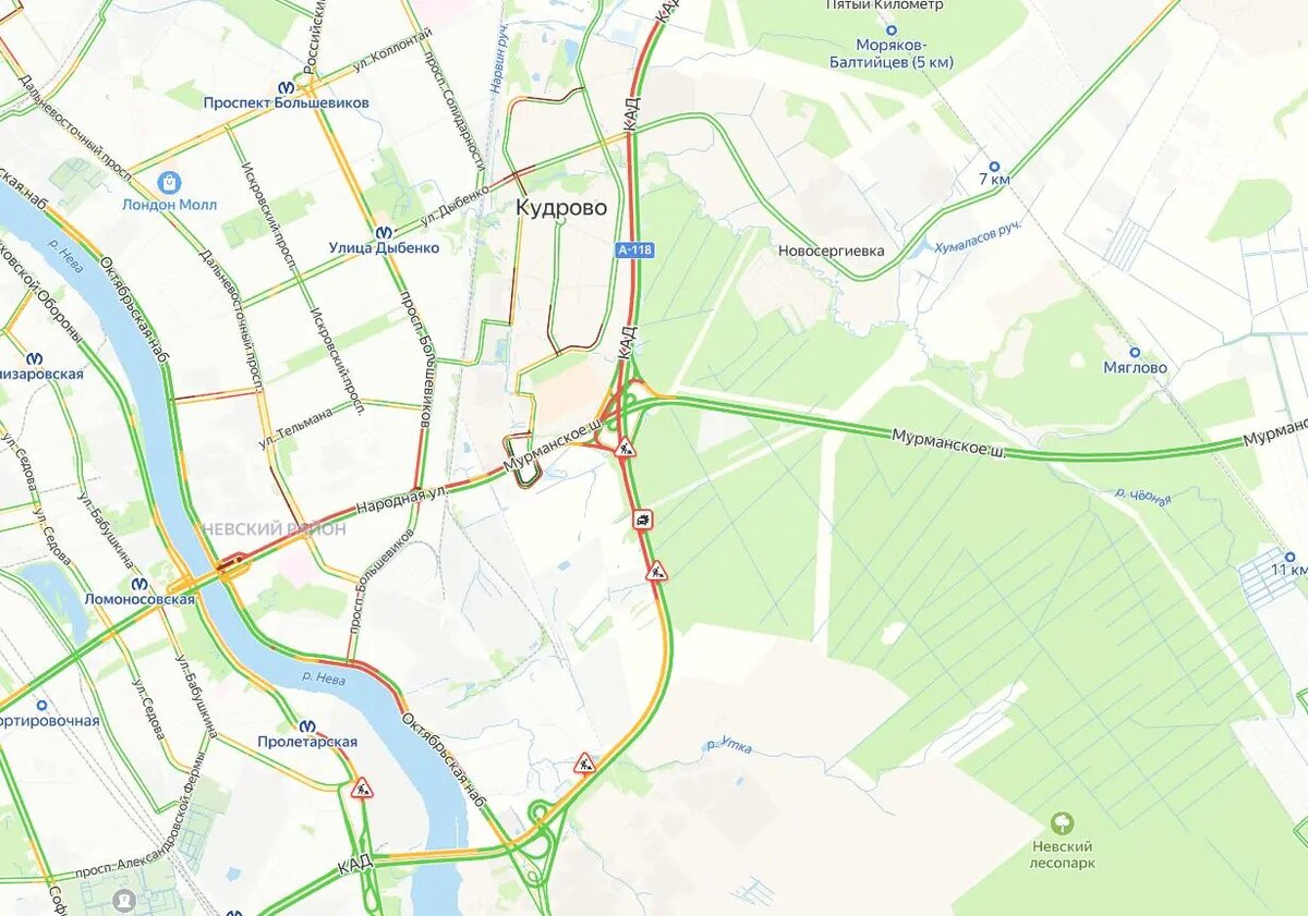    Фото: скрин «Яндекс Пробки»