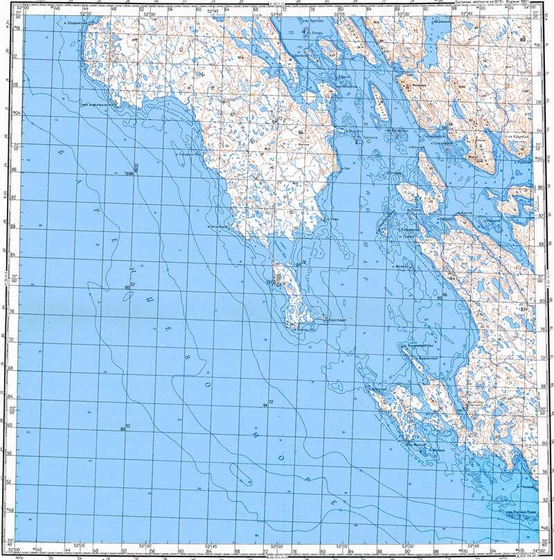    Карта пролива Костин Шар. stalker