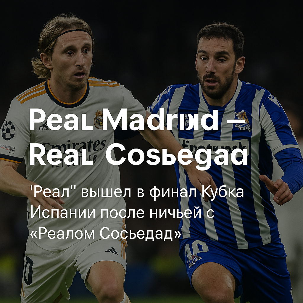 Реал Мадрид – Реал Сосьедад: драматичная ничья и выход "сливочных" в финал