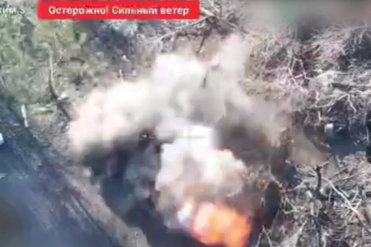    Удар дронами по объектам ВСУ.