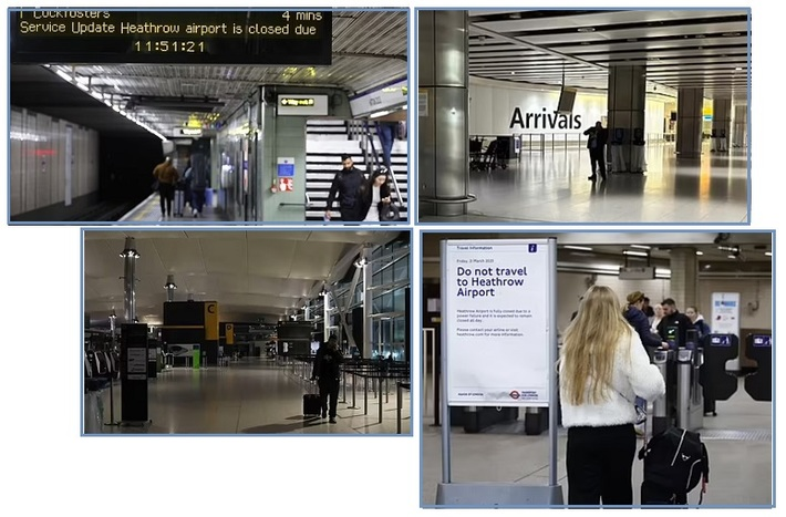 Что мы знаем о пожаре, из-за которого лондонский аэропорт Хитроу был закрыт 22 марта 2025 года.