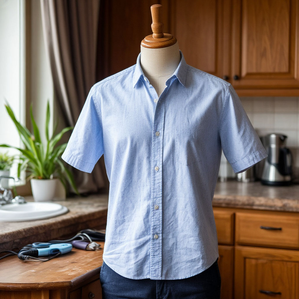 Почему работает? Пар разглаживает волокна ткани, а горячий воздух фиксирует результат.