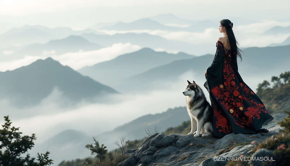 Авторское изображение @vedmasoul. Cгенерировано ИИ. Порча на животных, признаки