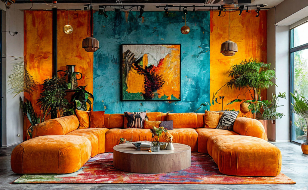    Дизайн интерьера 2025 смелые яркие оттенки Keri