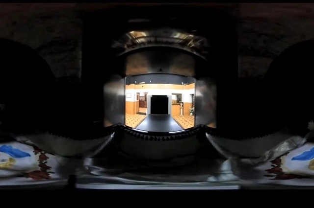 Внутри печи. Фото: кадр видео/ Новосибирский крематорий