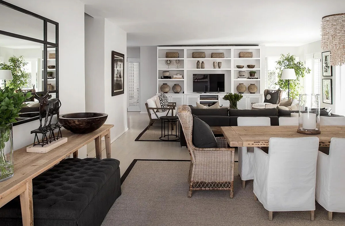 Частный дом в этническом стиле. Дизайн: Yvonne O'Brien Interior Design