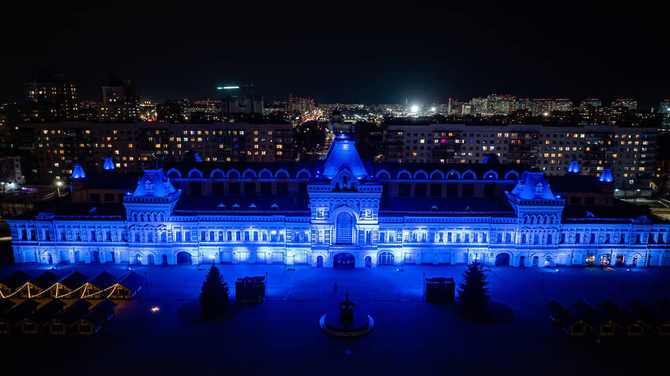 Подсветка на Нижегородской ярмарке.📷Фото: Geometria