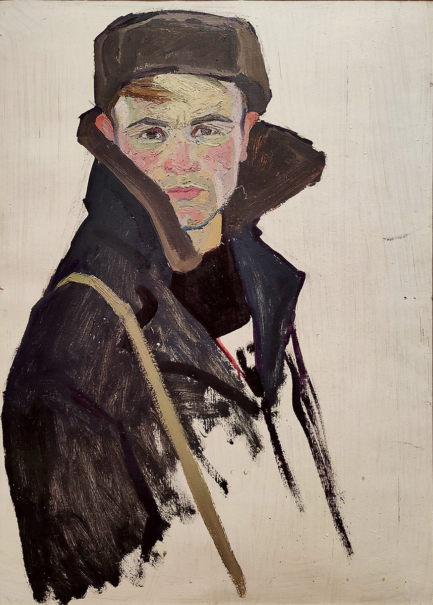 В.Е. Попков. Автопортрет. 1963. Картон, масло. 82х59,5. Томский областной художественный музей 