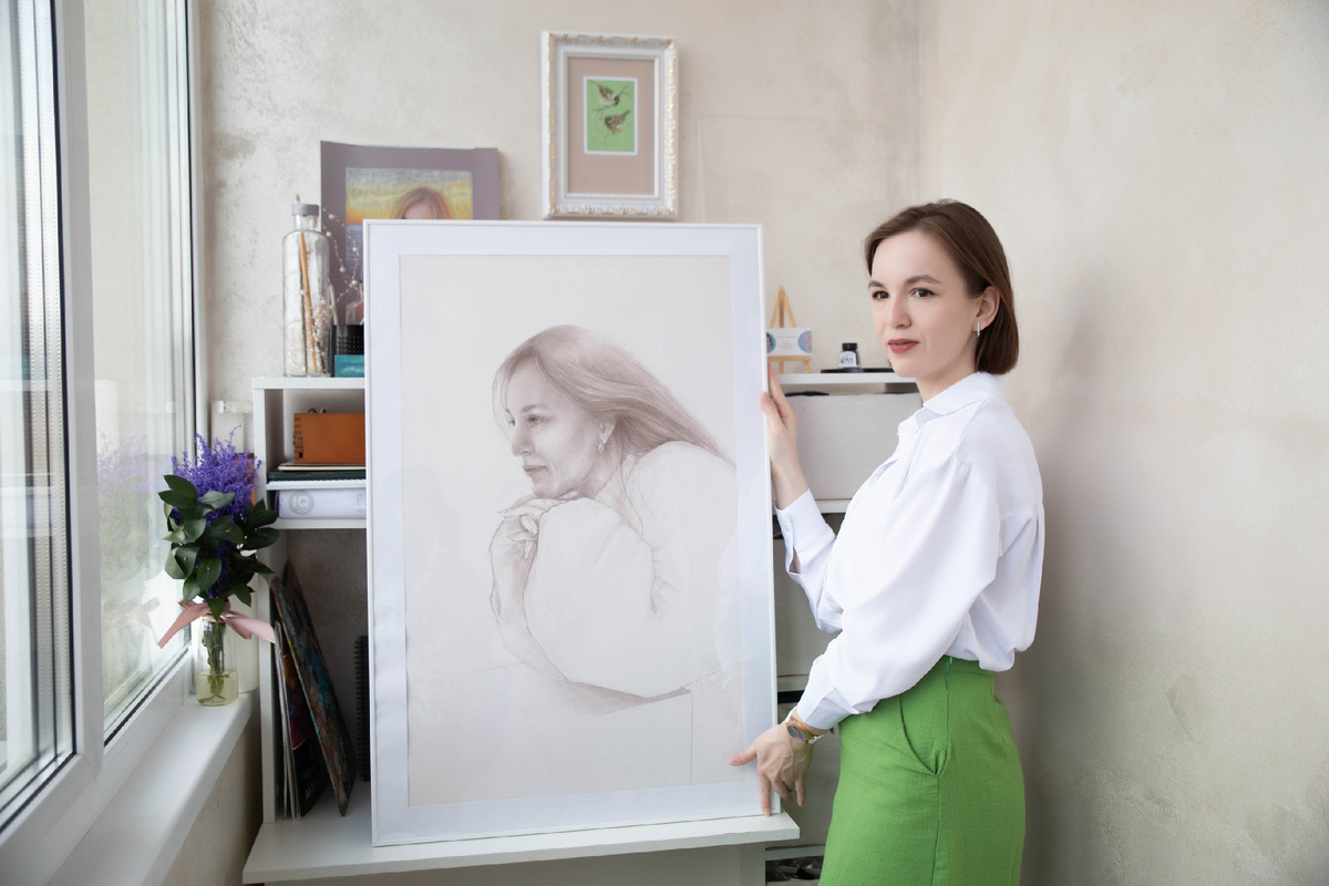 Портрет мамы  60×80