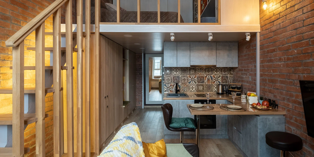 Как я преобразила студию 20 м² в двухъярусный лофт