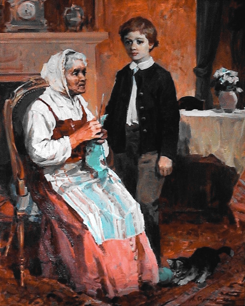 Аркадий Сорока «Николай с няней Екатериной Михайловной» / Музей-усадьба Пирогова