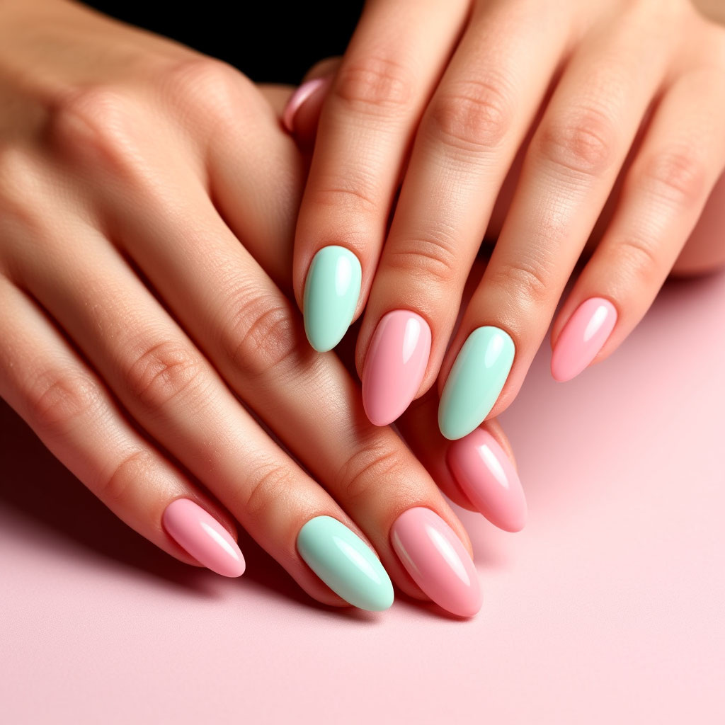 10 удачных сочетаний пастельных оттенков в маникюре