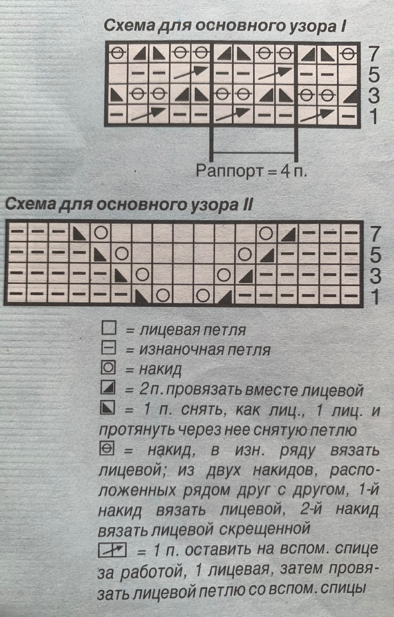 Схема и условные обозначения 