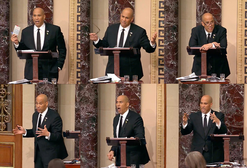    Кори Букер во время выступления в Сенате   
Фото: Zuma / TASS