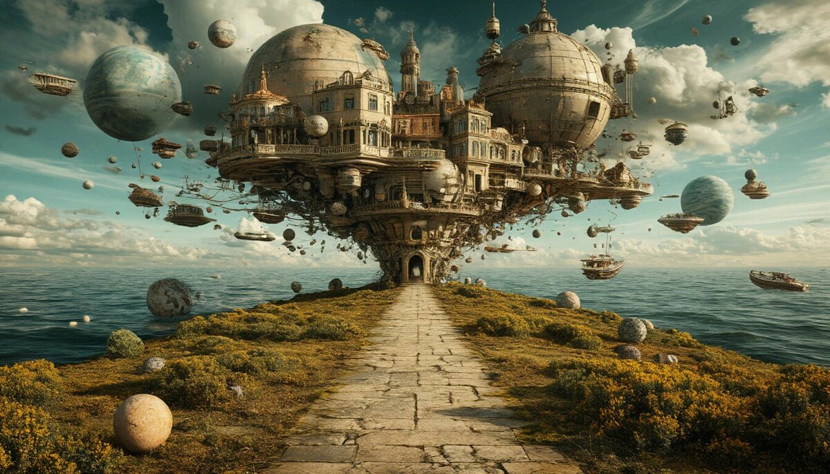 Кризис материализма, сюрреализм, фэнтэзи 10D, эстетично, бесконечная экспозиция