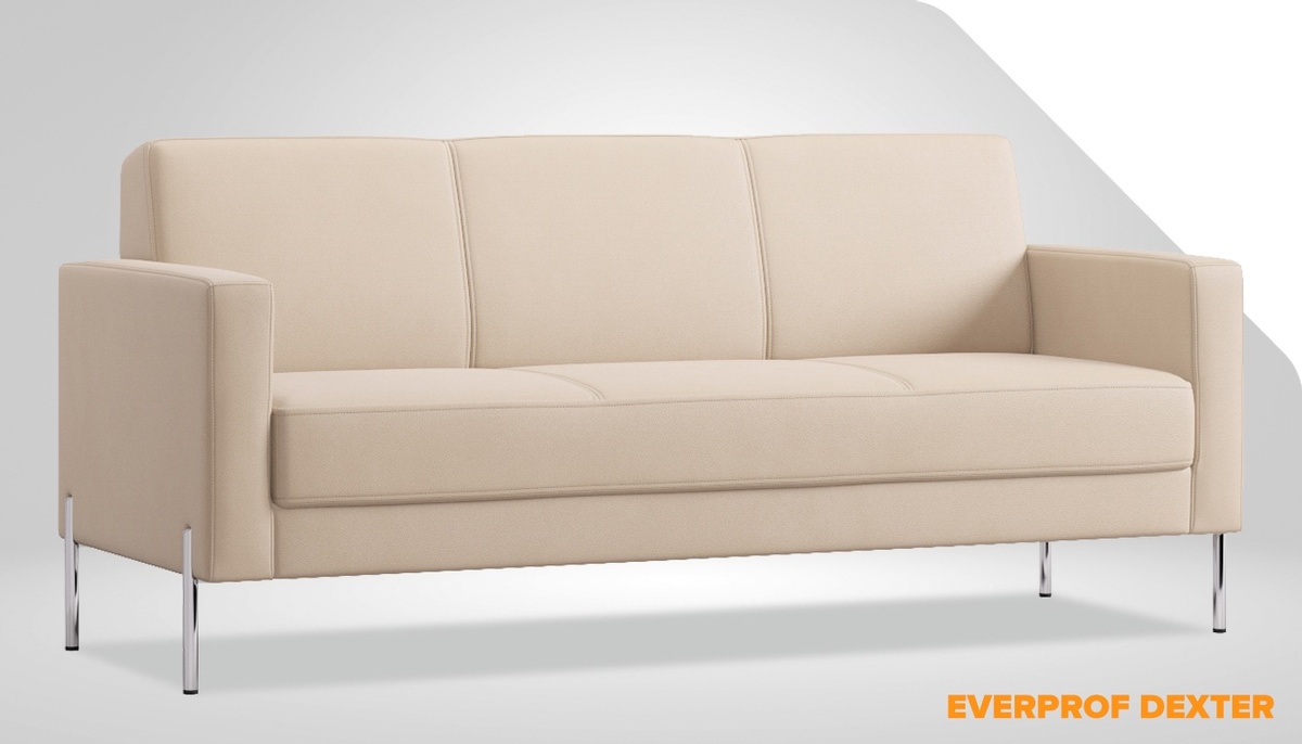 Диван Everprof Dexter трехместный Экокожа Бежевый