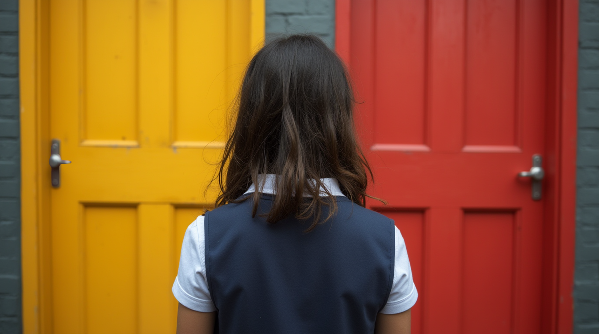 Сложный выбор: красная дверь или желтая дверь