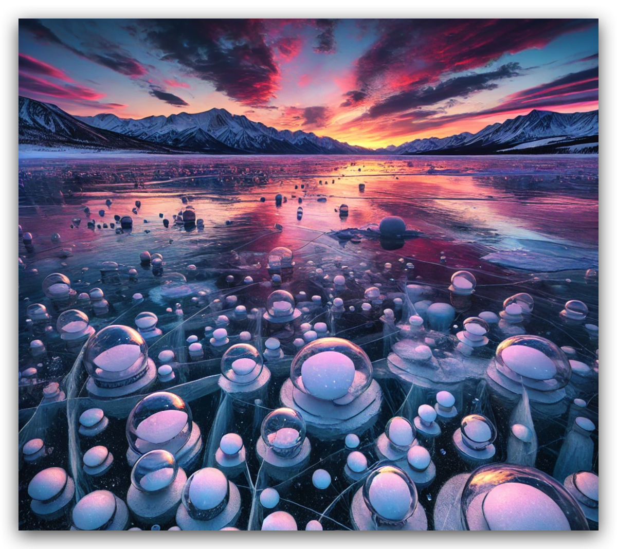 Горящие ледяные пузыри