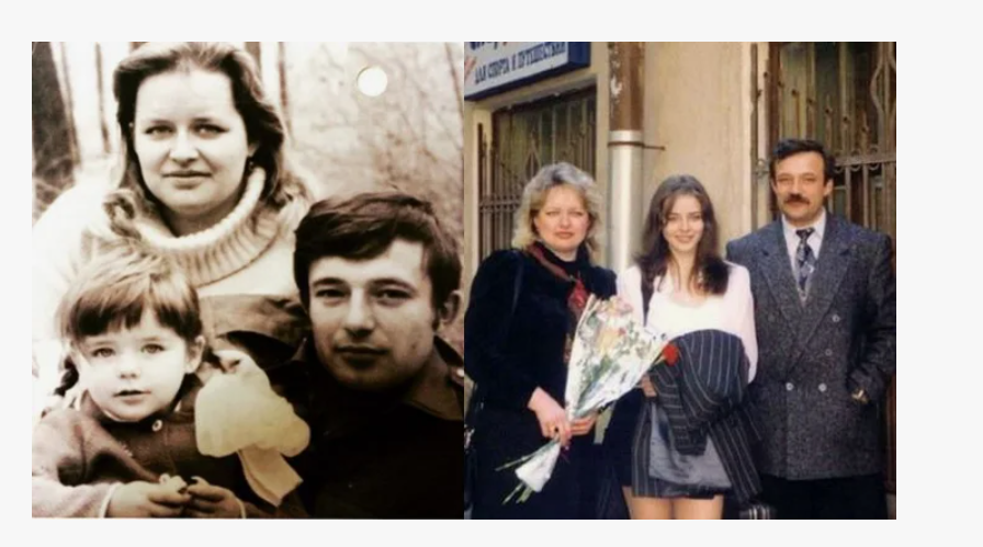 Марина в юности с родителями