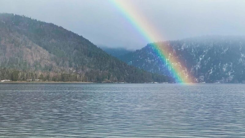     Радуга на Алтае. Татьяна Клименко и Роман Воробьев