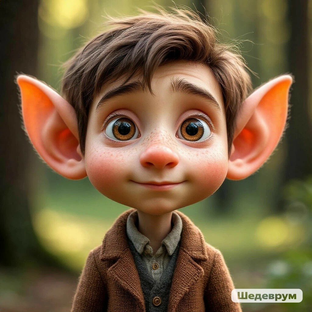 Милый сказочный малыш - олицитворение важности слуха для речи