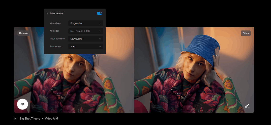 Улучшение видео в Topaz