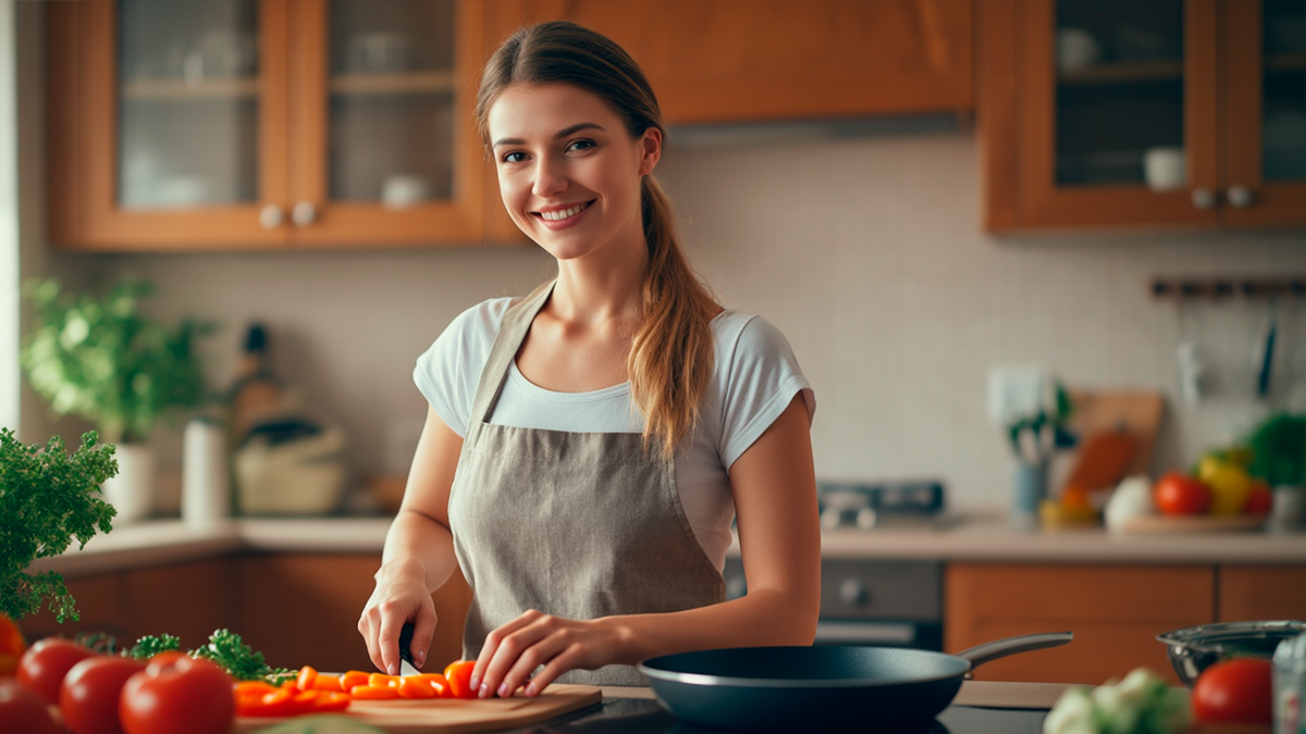 "Женя ощутила, как быстро забилось сердце. Она вытерла руки о фартук"