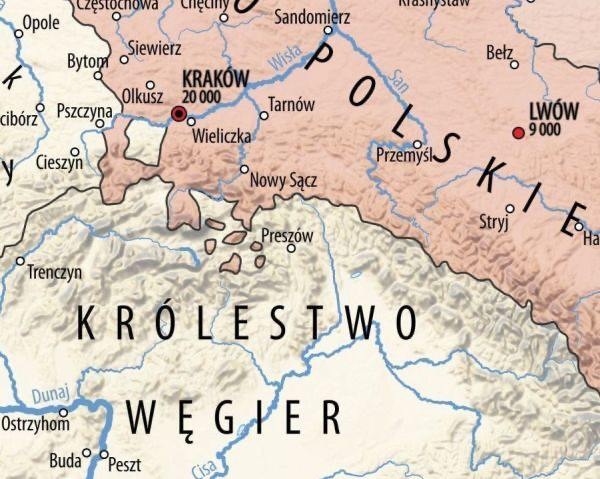 фрагмент современной польской исторической карты