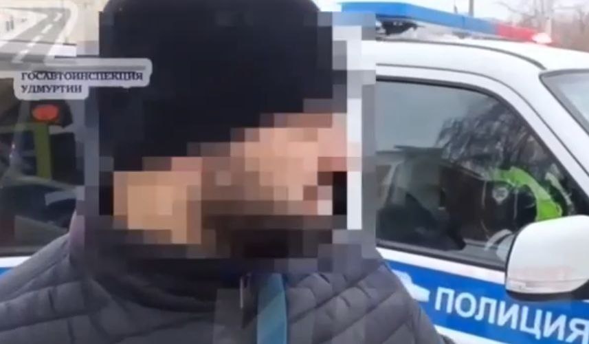Скриншот видео ГИБДД Удмуртии.