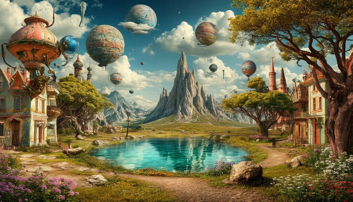 Сюрреализм, фэнтэзи, разные практики, дают разный результат, 10D, эстетично, гиперреализм, бесконечная экспозиция.