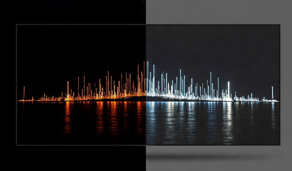 OLED-экран в тёмной и светлой теме