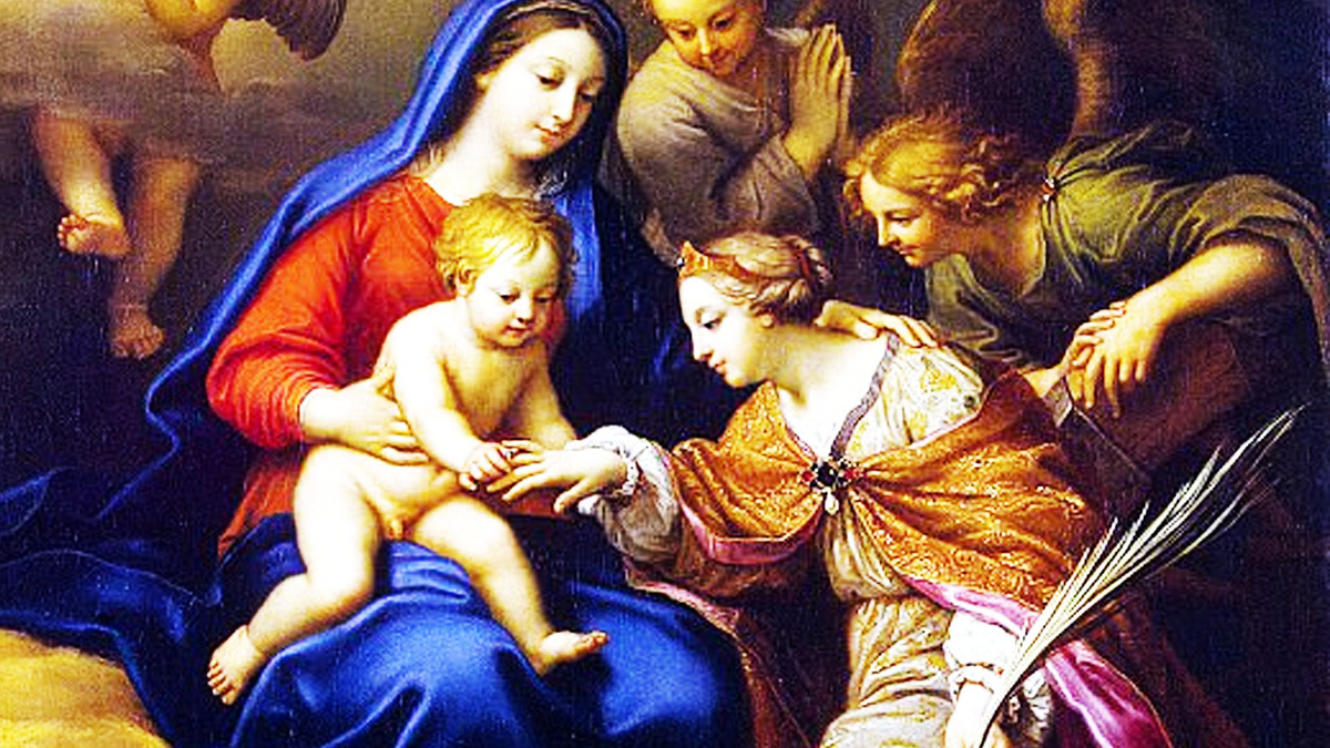 Пьер Миньяр. Фрагмент картины «Обручение св. Екатерины»