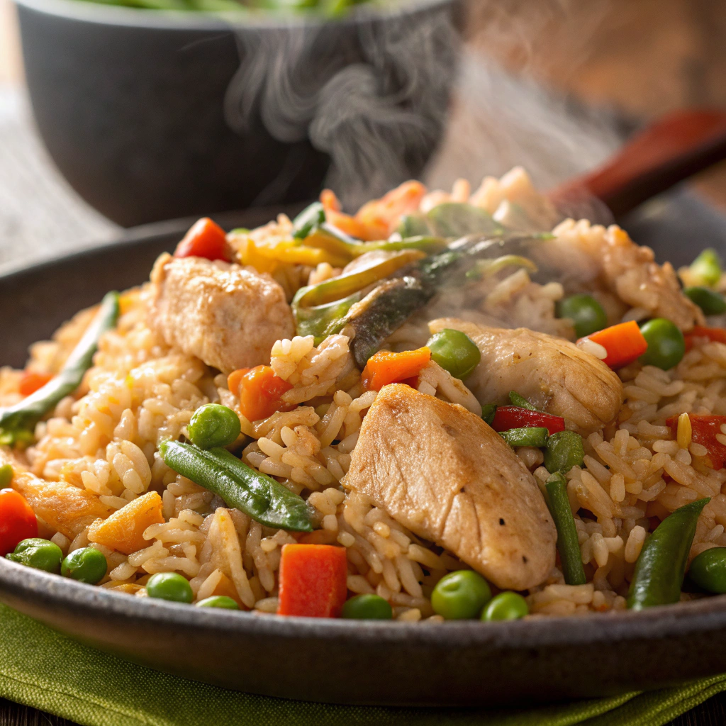Рис с курицей и овощами в одной кастрюле: Быстрый и вкусный рецепт для студентов