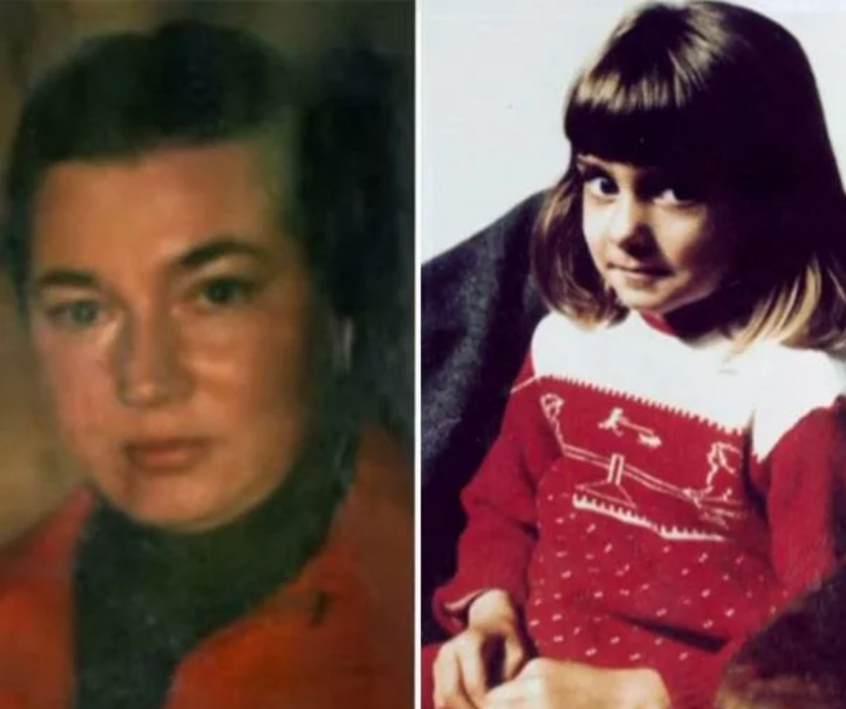 Шинейд в детстве, слева - её мать Мари
