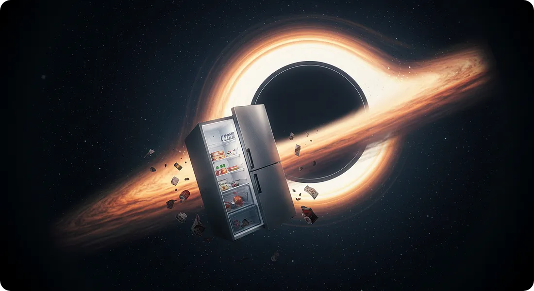Физика дыры в холодильнике (ИИ)