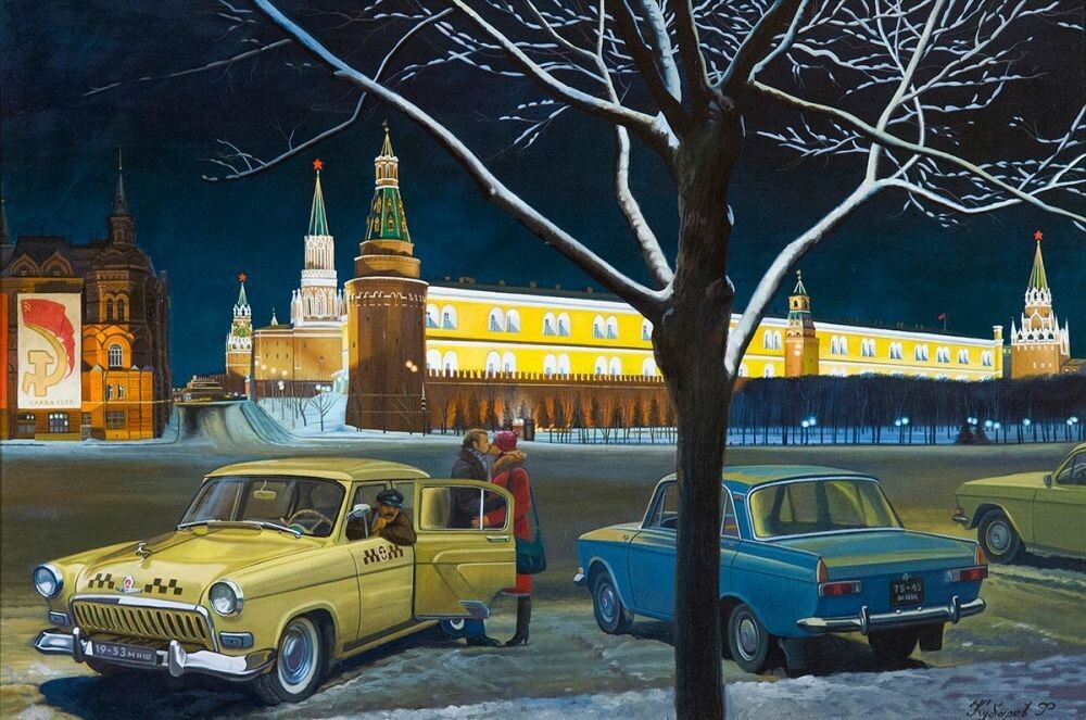 КАРТИНА ХУДОЖНИКА КУБАРЕВА ФИЛИППА ВЯЧЕСЛАВОВИЧА   " МАНЕЖНАЯ ПЛОЩАДЬ " 2008 