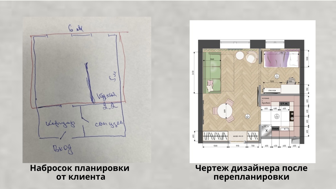 Планировка ДО/ПОСЛЕ