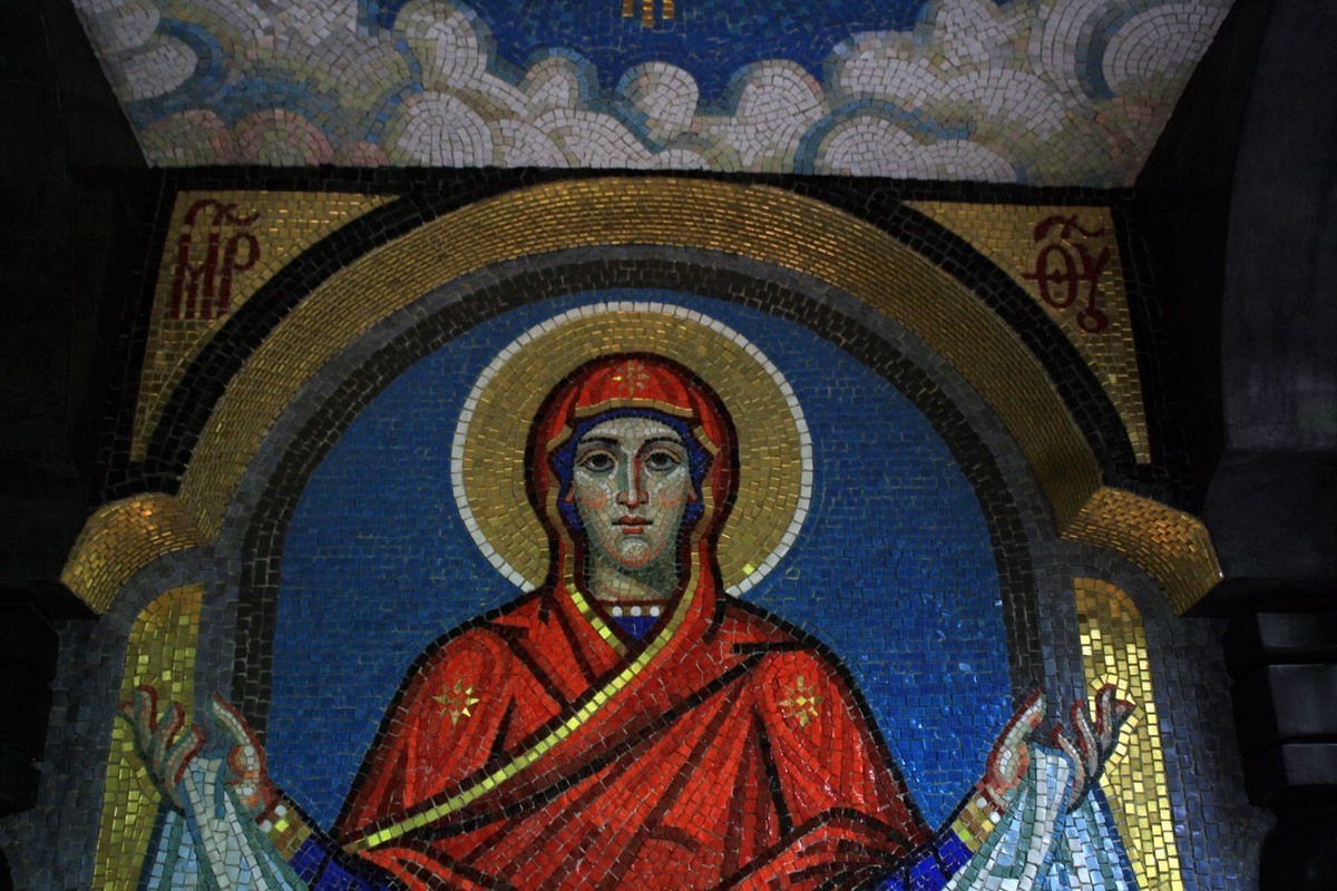 Готовая работа, мозаика икона