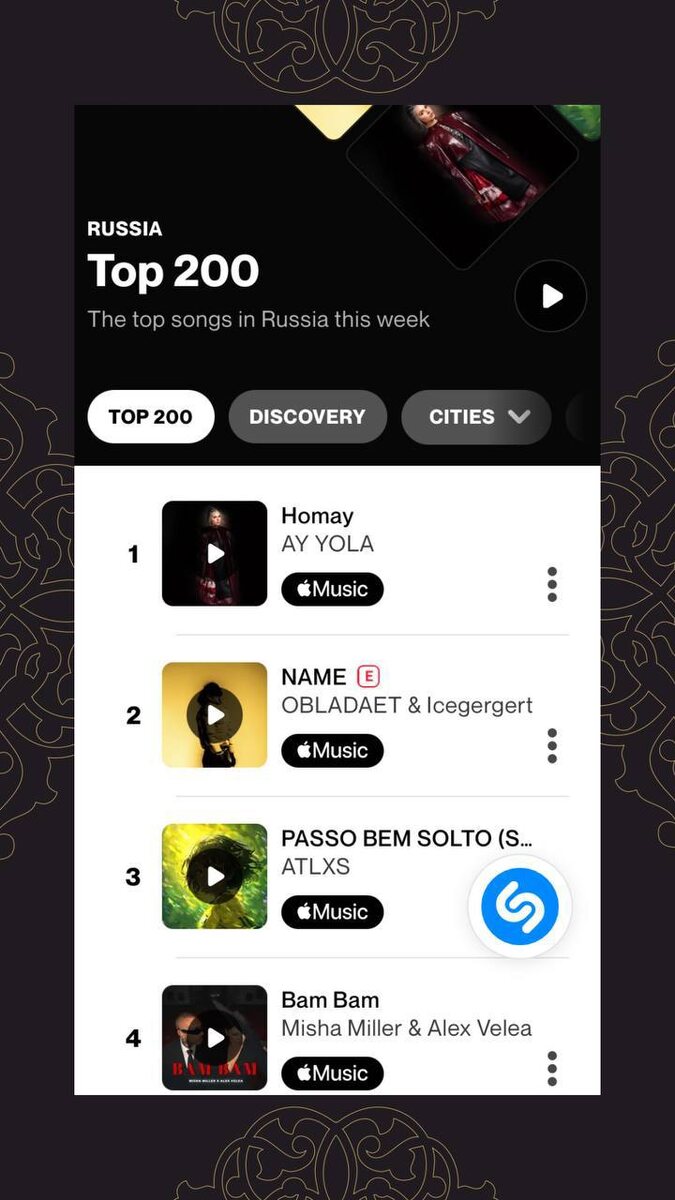 Песня Homay взрывает чарты стран.