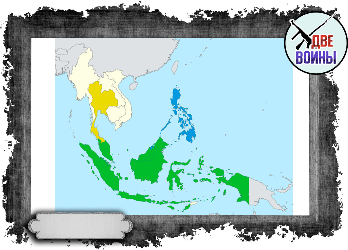 Страны АСЕАН на карте. Фото в открытом доступе.