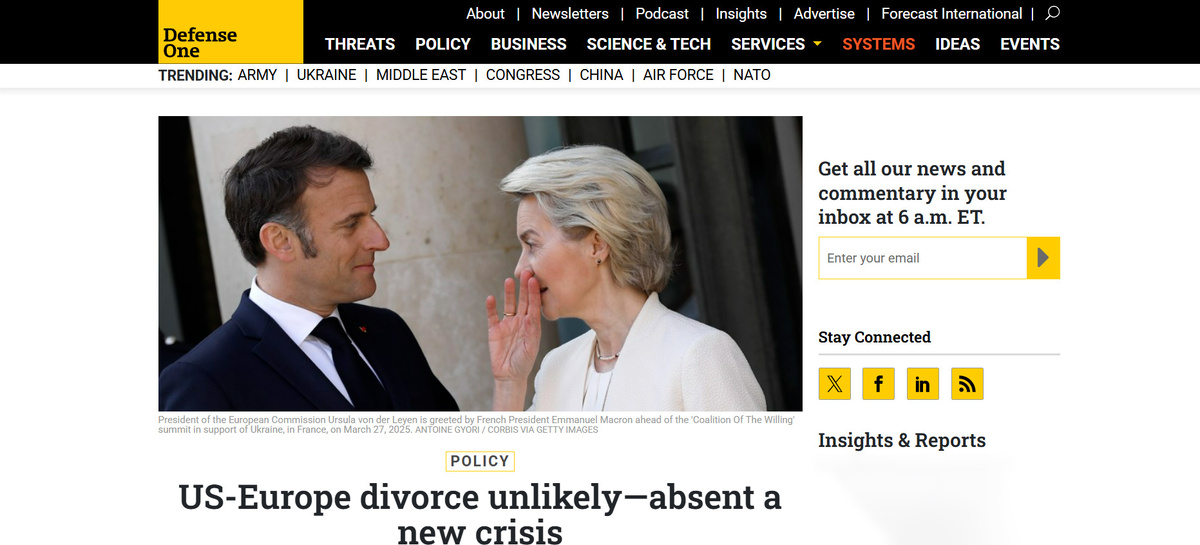     Разрыв отношений США и Европы маловероятен, если не случится новый кризис / Скрин