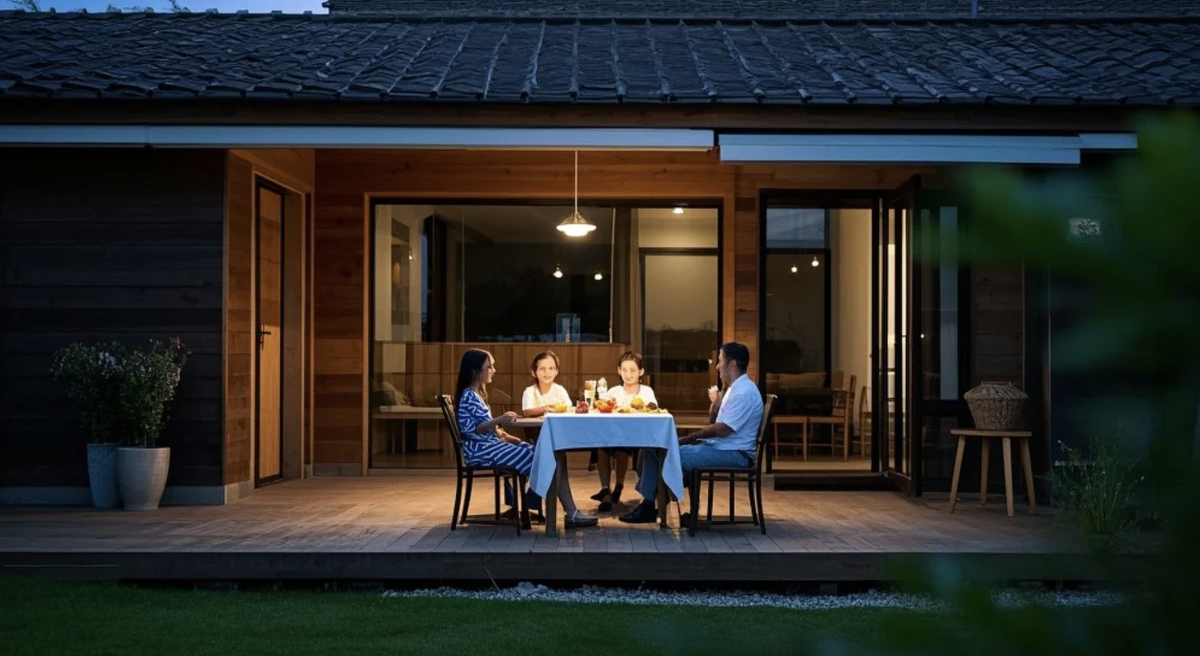 Деревянная терраса у дома - фото «Планкен77» 