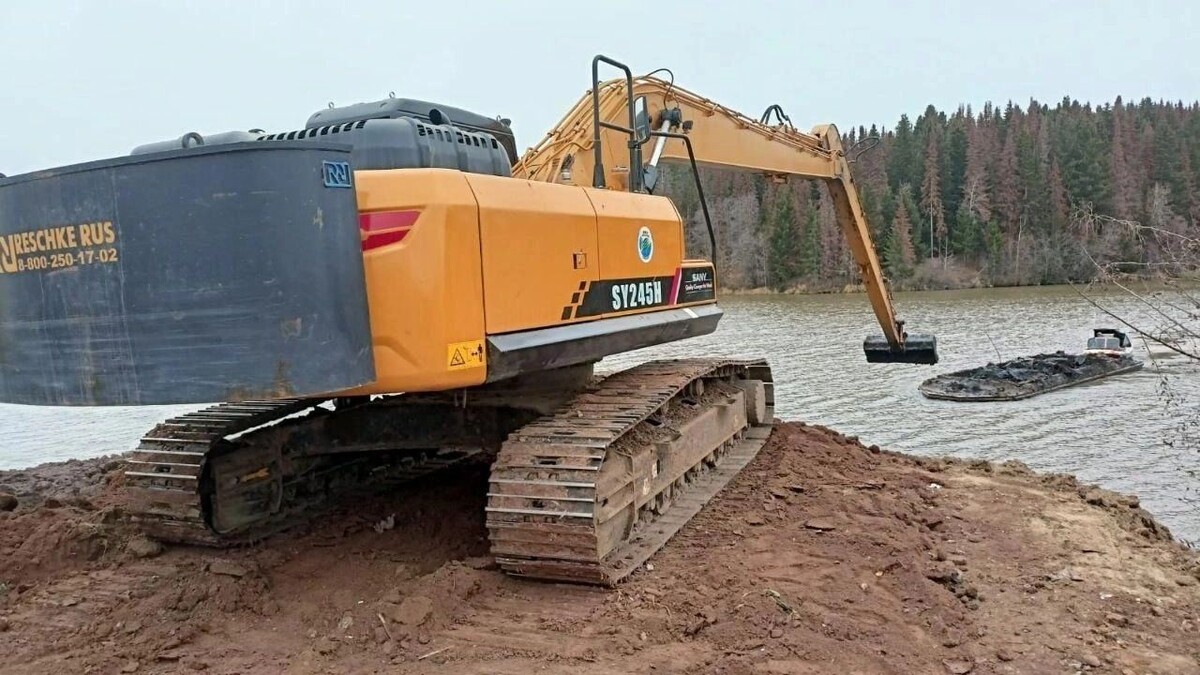     Источник: скриншот из видеофрагмента работ по очистке пруда в Култаево